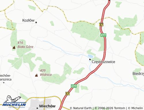 MICHELIN Mianocice map - ViaMichelin