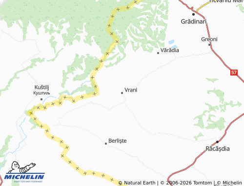 MICHELIN-Landkarte Vrani - ViaMichelin