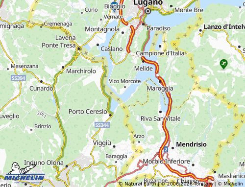 MICHELIN Morcote map - ViaMichelin