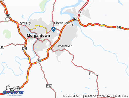 Carte MICHELIN Brookhaven - ViaMichelin
