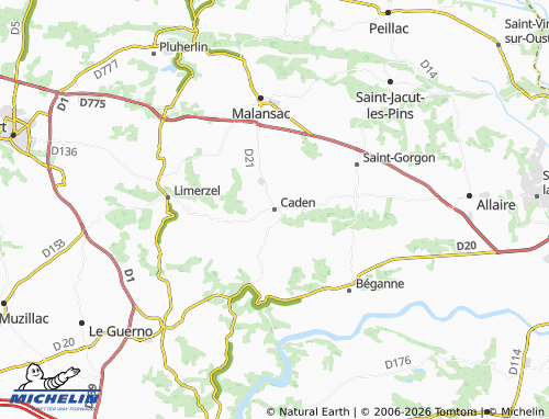 Mappa MICHELIN Caden - ViaMichelin