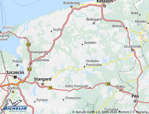 MICHELIN-Landkarte Lobeski - ViaMichelin