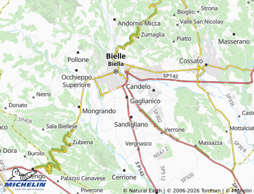 Mappa MICHELIN Gaglianico - ViaMichelin