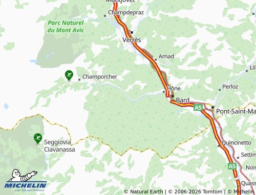 Carte MICHELIN Pontboset - ViaMichelin