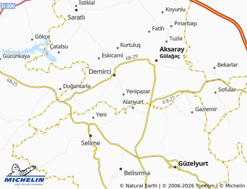 MICHELIN Yenipazar map - ViaMichelin