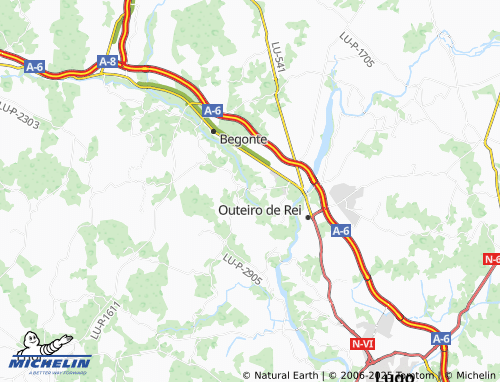Carte MICHELIN Uriz (Santo Estevo) - ViaMichelin