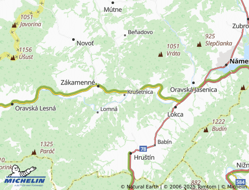 MICHELIN Krušetnica map - ViaMichelin