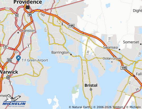 Mappa MICHELIN Barrington - ViaMichelin