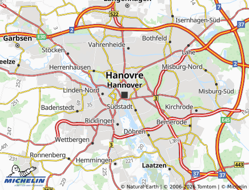 MICHELIN Hanover map - ViaMichelin