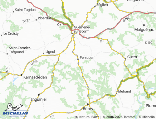 Mappa MICHELIN Persquen - ViaMichelin