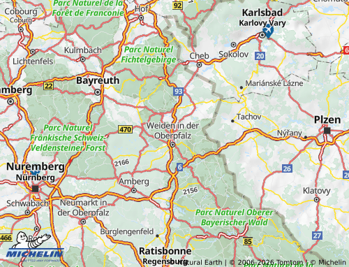 Mappa MICHELIN Neustadt an der Waldnaab - ViaMichelin