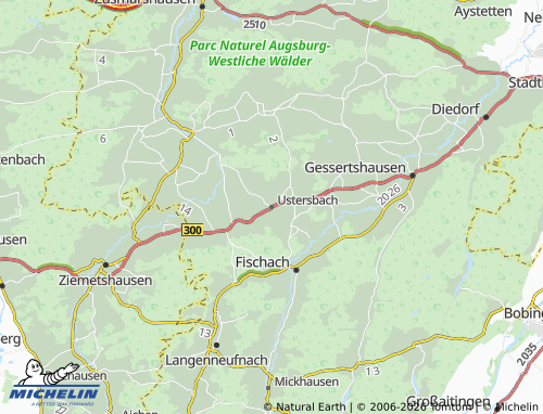 MICHELIN Ustersbach map - ViaMichelin