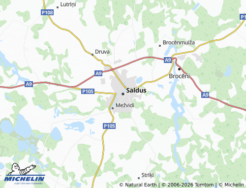Mapa MICHELIN Saldus - ViaMichelin