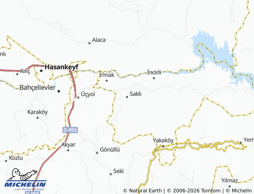 MICHELIN Saklı map - ViaMichelin