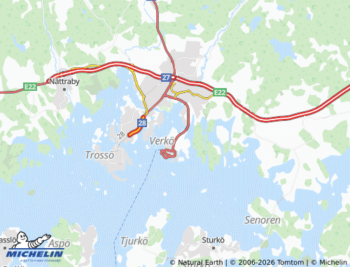 Kaart MICHELIN Verkö - ViaMichelin