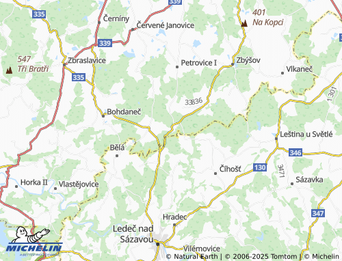 Carte MICHELIN Hostkovice - ViaMichelin