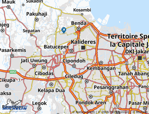 MICHELIN Poris Jaya map - ViaMichelin