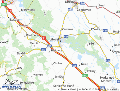 Mappa MICHELIN Olomoucké předměstí - ViaMichelin