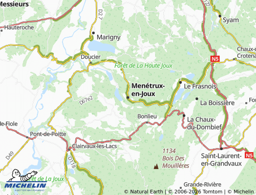 Mappa MICHELIN Menétrux-en-Joux - ViaMichelin