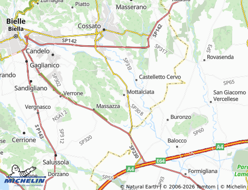 Mapa MICHELIN Mottalciata - ViaMichelin