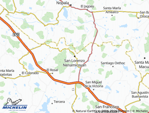 Mappa MICHELIN San Lorenzo Nenamicoyan - ViaMichelin