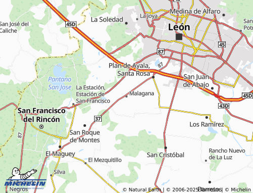 Mappa MICHELIN Malagana - ViaMichelin