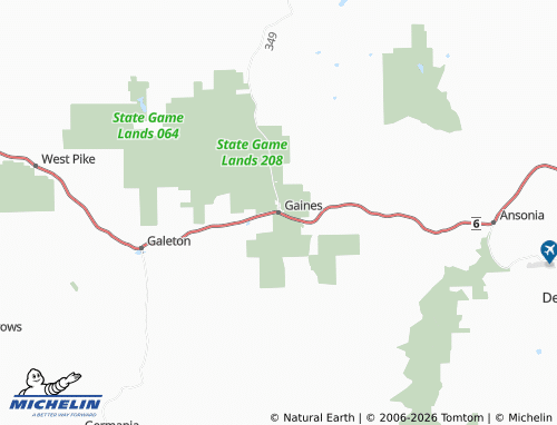 Mappa MICHELIN Gaines - ViaMichelin