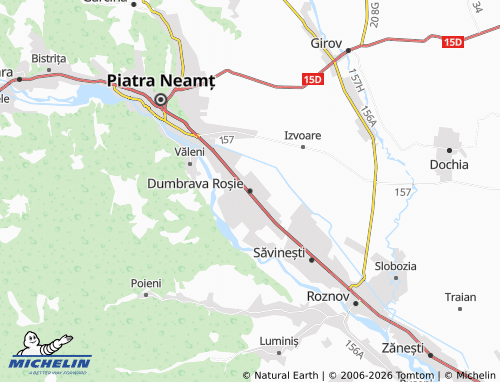 MICHELIN Dumbrava Roșie map - ViaMichelin