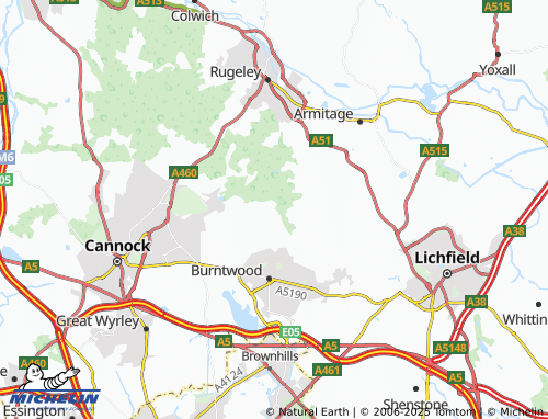 Mappa MICHELIN Cannock Wood - ViaMichelin