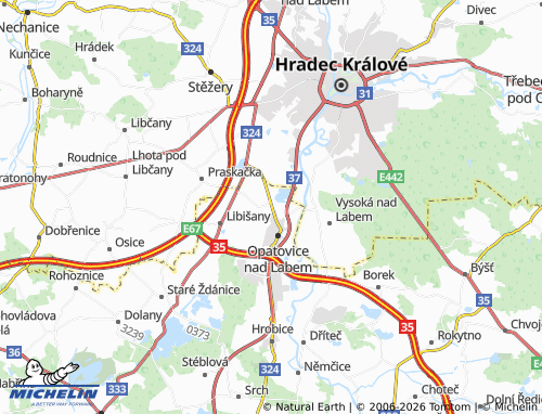 Mapa MICHELIN Pohřebačka - ViaMichelin