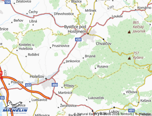 Mapa MICHELIN Chomýž - ViaMichelin