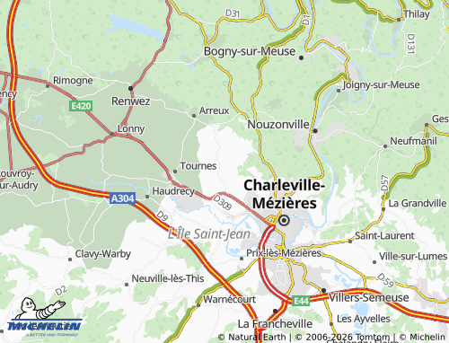Mapa MICHELIN Damouzy - ViaMichelin