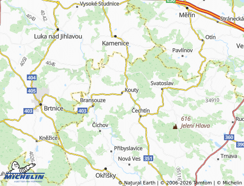 Mappa MICHELIN Kouty - ViaMichelin