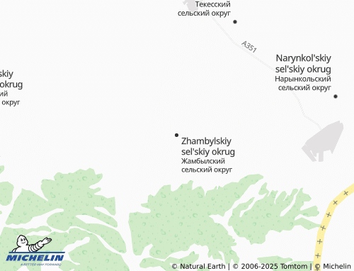 MICHELIN Zhambylskiy sel'skiy okrug map - ViaMichelin