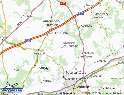 MICHELIN Montreuil-en-Touraine map - ViaMichelin