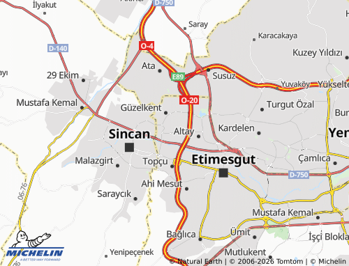 MICHELIN Eryaman map - ViaMichelin