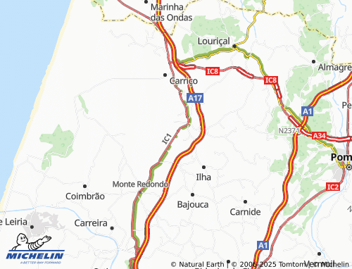 MICHELIN Lagoa de Guia map - ViaMichelin