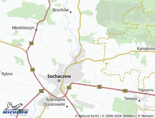 MICHELIN Chodaków map - ViaMichelin