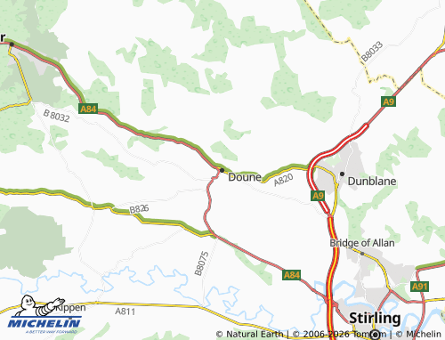 MICHELIN Doune map - ViaMichelin