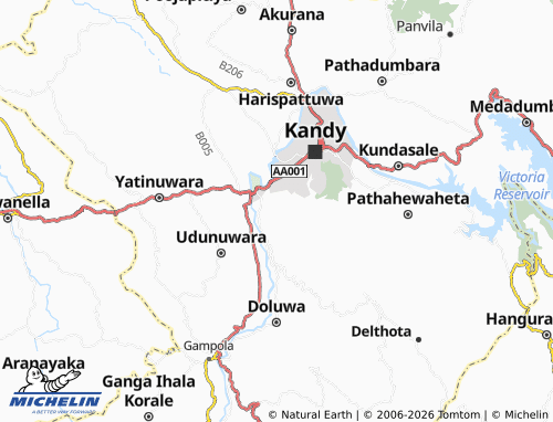 Mappa MICHELIN Uda Peradeniya - ViaMichelin
