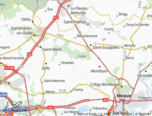 Carte MICHELIN Cuisy - ViaMichelin