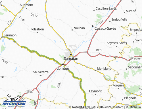 MICHELIN-Landkarte Samatan - ViaMichelin