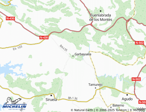 MICHELIN Garbayuela map - ViaMichelin