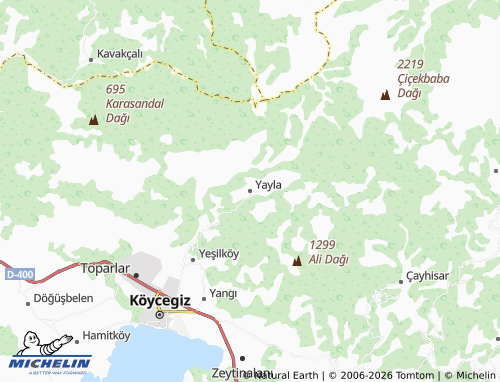 MICHELIN Yayla map - ViaMichelin