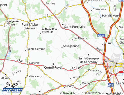 MICHELIN Soulignonne map - ViaMichelin