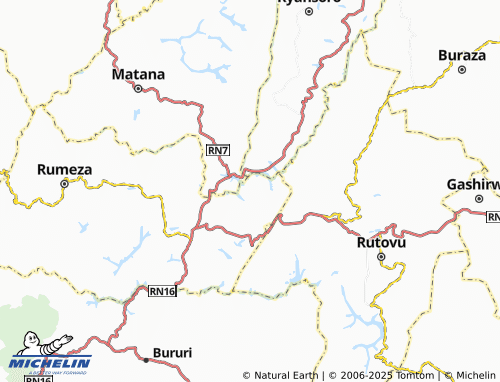 MICHELIN Kabingo map - ViaMichelin