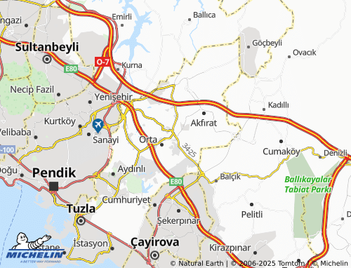 MICHELIN Tepeören map - ViaMichelin