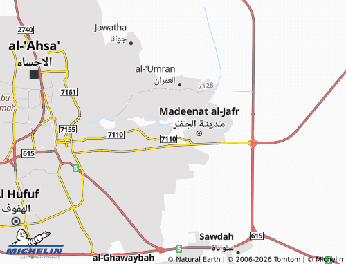 MICHELIN-Landkarte al-'Aqar - ViaMichelin