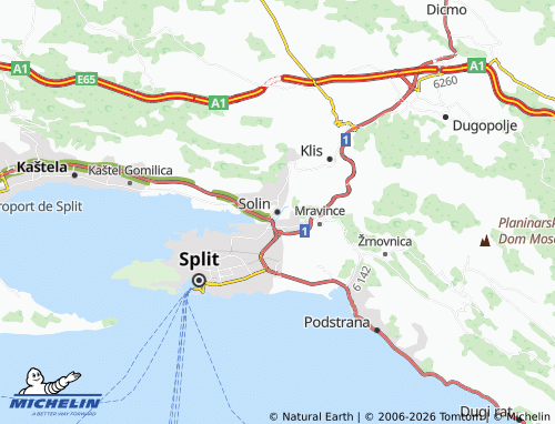 MICHELIN Solin map - ViaMichelin