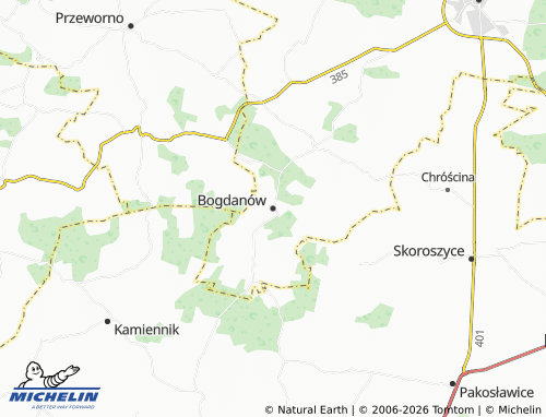 Kaart MICHELIN Bogdanów - ViaMichelin